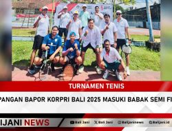 Turnamen Tenis Lapangan Bapor Korpri Bali 2025 Masuki Babak Semi Final