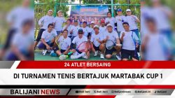 24 Atlet Bersaing di Turnamen Tenis Bertajuk Martabak Cup 1