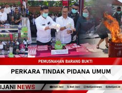 Pemusnahan Barang Bukti Perkara Tindak Pidana Umum