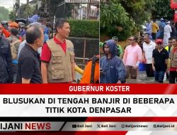 Gubernur Koster Blusukan di Tengah Banjir di Beberapa Titik Kota Denpasar