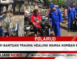 Polairud Beri Bantuan Trauma Healing Warga Korban Banjir