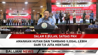Dalam 8 Bulan, Satgas PKH Amankan Hutan dan Tambang Ilegal Lebih dari 7,5 Juta Hektare