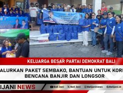 Keluarga Besar Partai Demokrat Bali Salurkan Paket Sembako, Bantuan Untuk Korban Bencana Banjir Dan Longsor