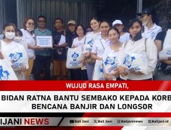 Wujud Rasa Empati, Bidan Ratna Bantu Sembako Kepada Korban Bencana Banjir dan Longsor