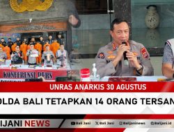 Unras Anarkis 30 Agustus Polda Bali Tetapkan 14 Orang Tersangka