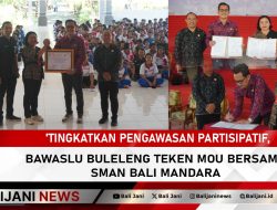 Tingkatkan Pengawasan Partisipatif, Bawaslu Buleleng Teken MoU Bersama SMAN Bali Mandara
