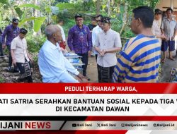 Peduli Terharap Warga, Bupati Satria Serahkan Bantuan Sosial Kepada Tiga Warga di Kecamatan Dawan