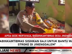 Bhabinkamtibmas Sisihkan Gaji untuk Bantu Warga Stroke di Jinengdalem