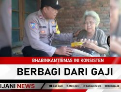 Bhabinkamtibmas Ini Konsisten Berbagi dari Gaji