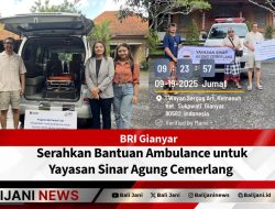 BRI Gianyar Serahkan Bantuan Ambulance untuk Yayasan Sinar Agung Cemerlang
