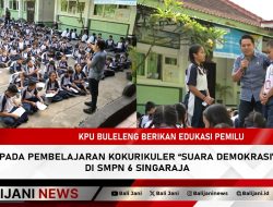 KPU Buleleng Berikan Edukasi Pemilu pada Pembelajaran Kokurikuler “Suara Demokrasi” di SMPN 6 Singaraja