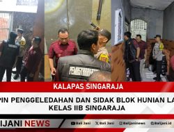 Kalapas Singaraja Pimpin Penggeledahan dan Sidak Blok Hunian lapas kelas IIB Singaraja