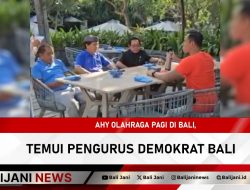 AHY Olahraga Pagi di Bali, Temui Pengurus Demokrat Bali