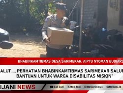 Salut…., Perhatian Bhabinkamtibmas Sarimekar Salurkan Bantuan untuk Warga Disabilitas Miskin