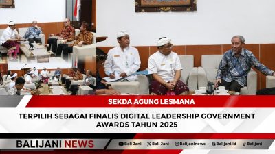 Sekda Agung Lesmana Terpilih Sebagai Finalis Digital Leadership Government Awards Tahun 2025