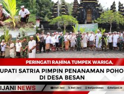 Peringati Rahina Tumpek Wariga, Bupati Satria Pimpin Penanaman Pohon di Desa Besan