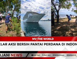 MV THE WORLD Gelar Aksi Bersih Pantai Perdana di Indonesia