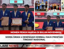 Momen Penuh Makna di Bulan November, Siswa SMAN 4 Denpasar Kembali Raih Prestasi Tingkat Nasional