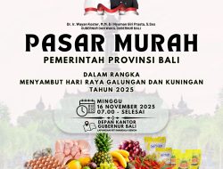 Pemprov Bali Gelar Pasar Murah, Harga Sembako Dibanting Jelang Galungan