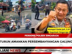 Personil Polsek Singaraja Turun Amankan Persembahyangan Galungan