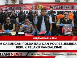 Kurang Dari 4 Jam Tim Gabungan Polda Bali dan Polres Jembrana Bekuk Pelaku Vandalisme