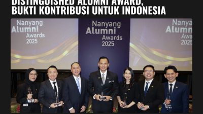 Mudarta Apresiasi Menko AHY Dianugerahi Nanyang Distinguished Alumni Award, Bukti Kontribusi untuk Indonesia