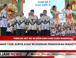 Puncak HUT Ke-80 PGRI dan Hari Guru Nasional, Wabup Tjok Surya Ajak Wujudkan Pendidikan Mahottama