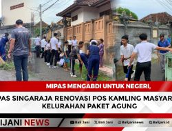 IMIPAS Mengabdi Untuk Negeri, Lapas Singaraja Renovasi Pos Kamling Masyarakat Kelurahan Paket Agung