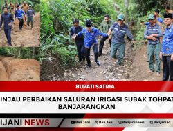 Bupati Satria Tinjau Perbaikan Saluran Irigasi Subak Tohpati Banjarangkan