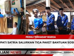 Peduli Terhadap Warga Bupati Satria Salurkan Tiga Paket Bantuan Sosial