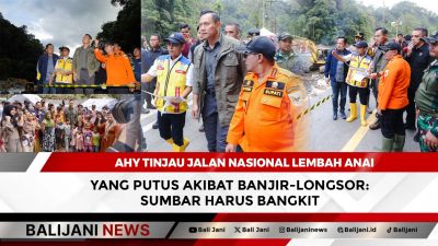 AHY Tinjau Jalan Nasional Lembah Anai yang Putus Akibat Banjir-Longsor: Sumbar Harus Bangkit