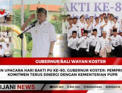 Pimpin Upacara Hari Bakti PU ke-90, Gubernur Koster: Pemprov Bali Komitmen Terus Sinergi dengan Kementerian PUPR