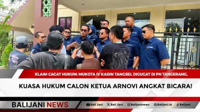 Klaim Cacat Hukum: Mukota IV Kadin Tangsel Digugat di PN Tangerang, Kuasa Hukum Calon Ketua Arnovi Angkat Bicara!