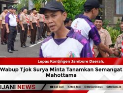 Lepas Kontingen Jambore Daerah, Wabup Tjok Surya Minta Tanamkan Semangat Mahottama