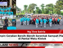 Ny. Eva Satria Pimpin Gerakan Bersih-Bersih Serentak Sampah Plastik di Pantai Watu Klotok