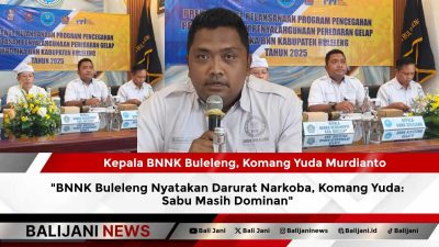 BNNK Buleleng Nyatakan Darurat Narkoba, Komang Yuda: Sabu Masih Dominan