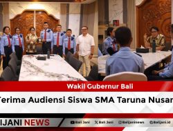 Wakil Gubernur Bali Terima Audiensi Siswa SMA Taruna Nusantara