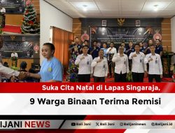 Suka Cita Natal di Lapas Singaraja, 9 Warga Binaan Terima Remisi