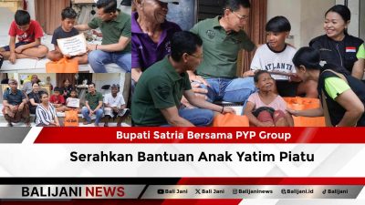Bupati Satria Bersama PYP Group Serahkan Bantuan Anak Yatim Piatu