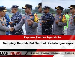 Kapolres Bandara Ngurah Rai Dampingi Kapolda Bali Sambut  Kedatangan Kapolri