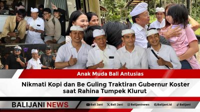 Anak Muda Bali Antusias Nikmati Kopi dan Be Guling Traktiran Gubernur Koster saat Rahina Tumpek Krulut