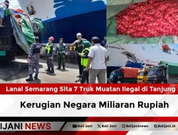 Lanal Semarang Sita 7 Truk Muatan Ilegal di Tanjung Emas, Kerugian Negara Miliaran Rupiah