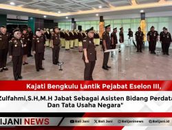 Kajati Bengkulu Lantik Pejabat Eselon III, Zulfahmi,S.H,M.H Jabat Sebagai Asisten Bidang Perdata Dan Tata Usaha Negara