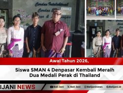 Awal Tahun 2026, Siswa SMAN 4 Denpasar Kembali Meraih Dua Medali Perak di Thailand