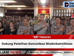 BRI Tabanan Dukung Pelatihan Komunikasi Bhabinkamtibmas