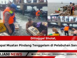 Ditinggal Sholat, Kapal Muatan Pindang Tenggelam di Pelabuhan Sangsit