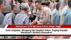 Mahasiswa  STIK Bersama Polres Nagan Raya Gelar Kegiatan  Meugang dan Bagikan Paket  Daging Kepada Warakuari I Sambut Ramadhan