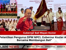 Pelantikan Pengurus DPW NPCI, Gubernur Koster Ajak Bersama Membangun Bali
