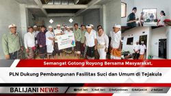 Semangat Gotong Royong Bersama Masyarakat, PLN Dukung Pembangunan Fasilitas Suci dan Umum di Tejakula