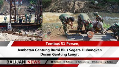 Tembus 51 Persen, Jembatan Gantung Burni Bius Segera Hubungkan Dusun Gantung Langit
